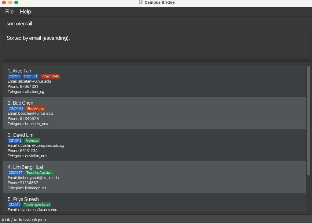 result for 'sort o/email'